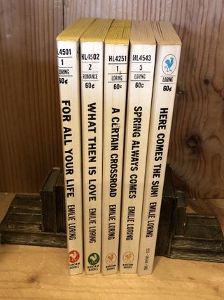 5 Vintage Emilie Loring Bantam Romance Novels: For All Your Life, What Then Is Love, A Certain Crossroad, Spring Always Comes, Here Comes The Sun
