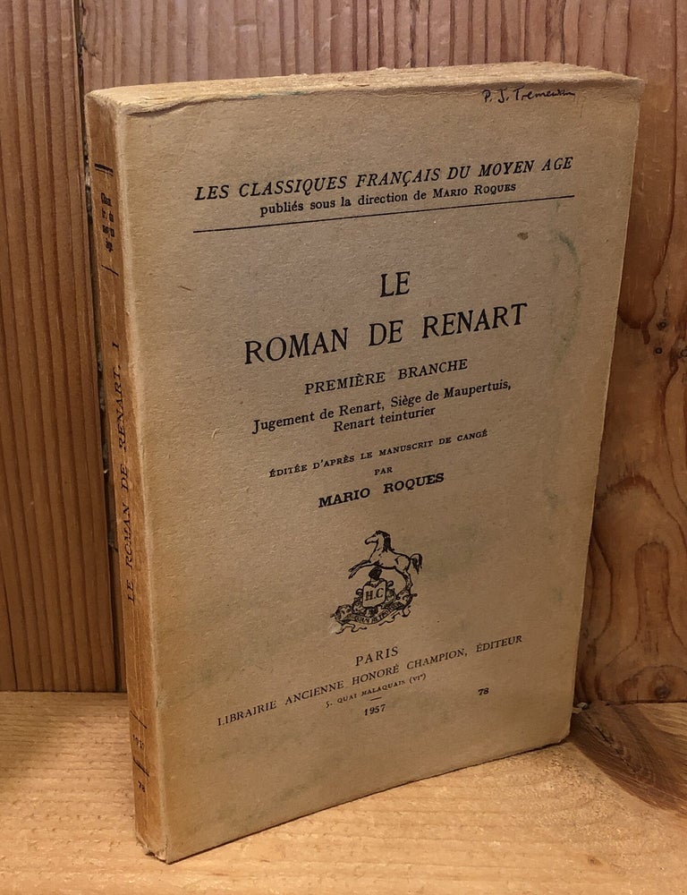 Item #508805 Le Roman de Renart, Premiere Branche. Mario Roques.